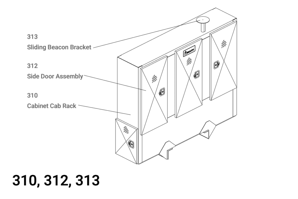 Cab Rack Drawing Cabinet Cab Rack - Heavy Duty - Cab Racks - Merritt Products